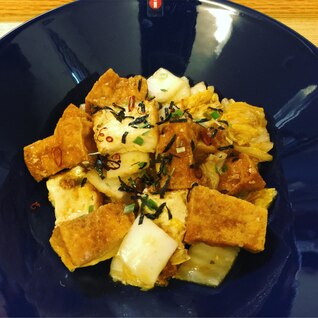 レンジで⋆厚揚げと白菜の麻婆豆腐
